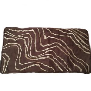 Brown and Silver accent pillow cover